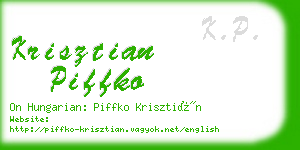 krisztian piffko business card